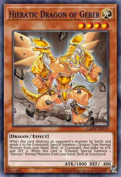 Hieratic Dragon of Gebeb - GAOV-EN019 - Super Rare - 1st Edition