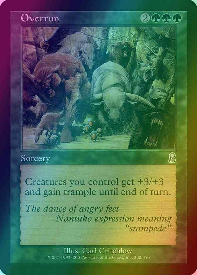 overrun cards mtg [260] [Odyssey] [Foil] – Face to Face Games Print Option:Non-Foil Pack Count_24 The dance of angry First EVER custom card!