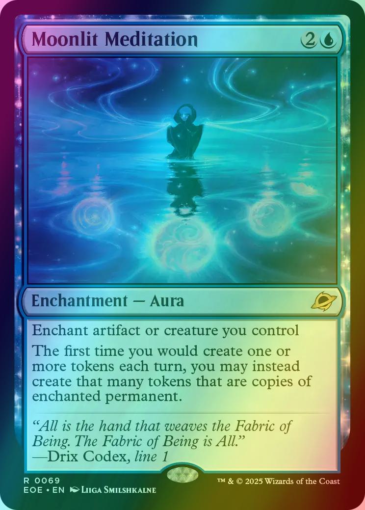 political cards mtg Moonlit Meditation [69] [Edge of Eternities] [Foil] – Face to Face Games