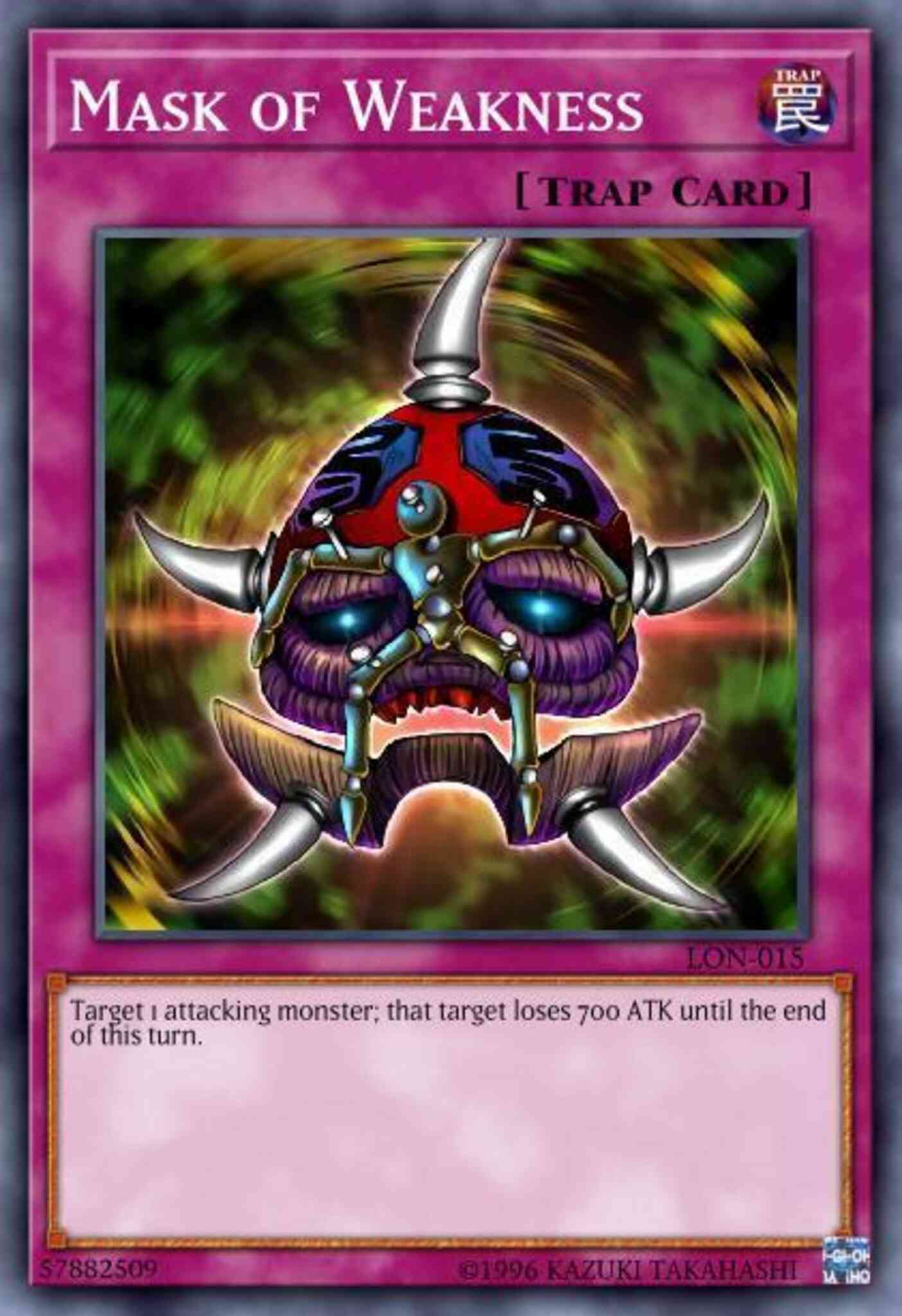 Mask of Weakness - BP02-EN174 - Mosaic Rare - 1st Edition