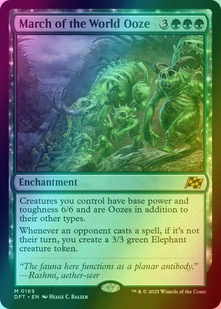 ooze mtg cards March of the World Ooze [169] [Aetherdrift] [Foil] – Face to Face Games