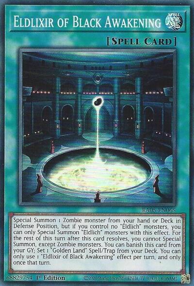 Eldlixir of Black Awakening - RA05-EN065 - Super Rare - 1st Edition