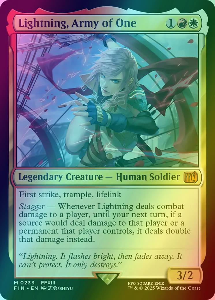 mtg lightning army of one commander deck MTG - Lightning, Army of One - NM - Final Fantasy