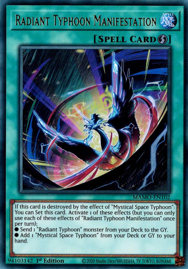 Radiant Typhoon Manifestation - MAMO-EN102 - Ultra Rare - 1st Edition