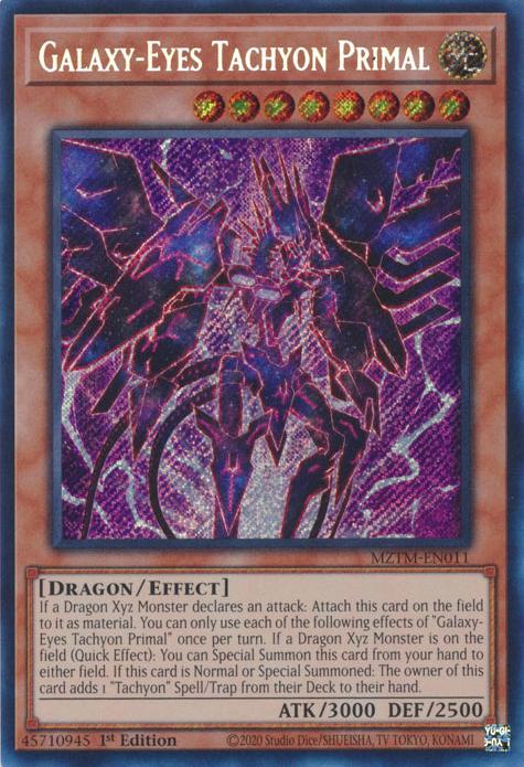 Galaxy-Eyes Tachyon Primal - MZTM-EN011 - Secret Rare - 1st Edition