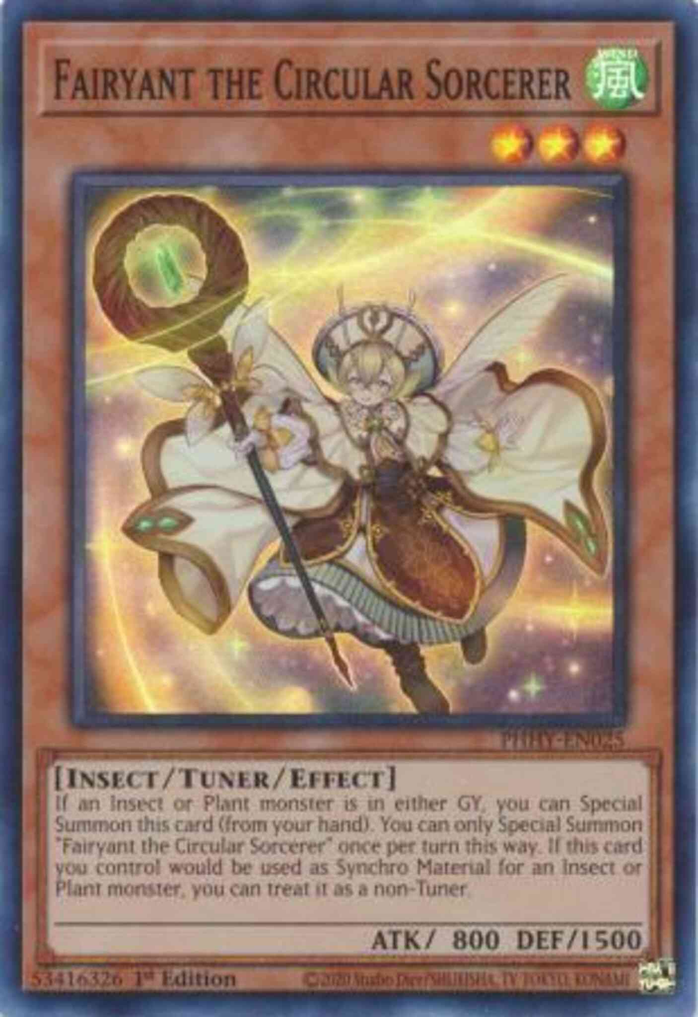 Fairyant the Circular Sorcerer - PHHY-EN025 - Super Rare - 1st Edition