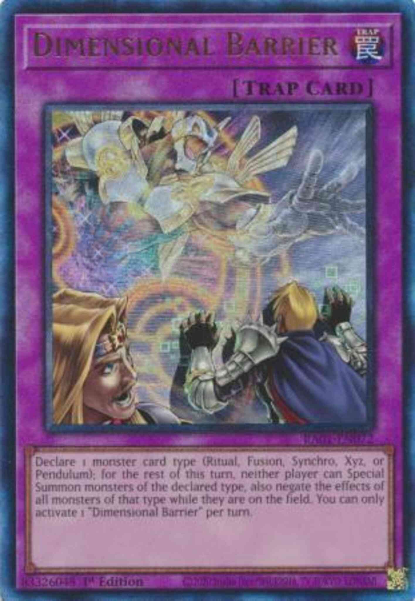 Dimensional Barrier - RA01-EN072 - Prismatic Ultimate Rare - 1st Edition
