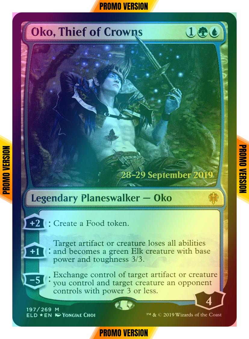 oko mtg card Mtg Throne of Eldraine Mythic Rare Oko, Thief of Crowns #197