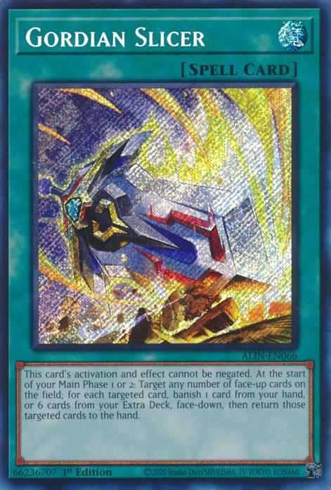 Gordian Slicer - ALIN-EN066 - Secret Rare - 1st Edition