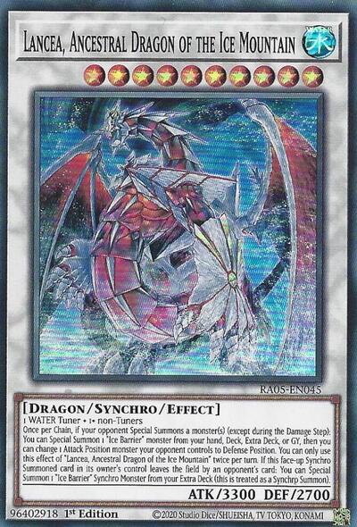 Lancea, Ancestral Dragon of the Ice Mountain - RA05-EN045 - Super Rare - 1st Edition
