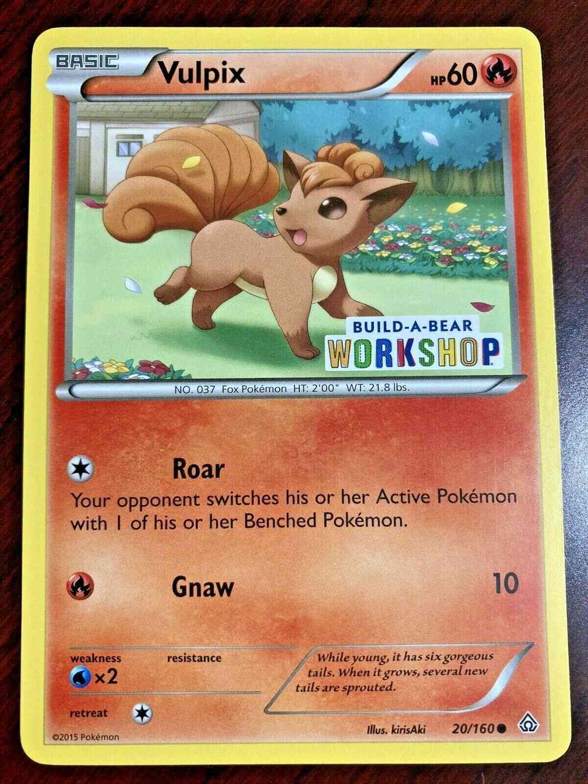 build a bear pokemon promo cards Vulpix - 20/160