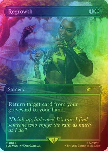 Regrowth [0866] [Borderless] [Marvel's Storm] [Secret Lair Drop] [Foil] –  Face to Face Games