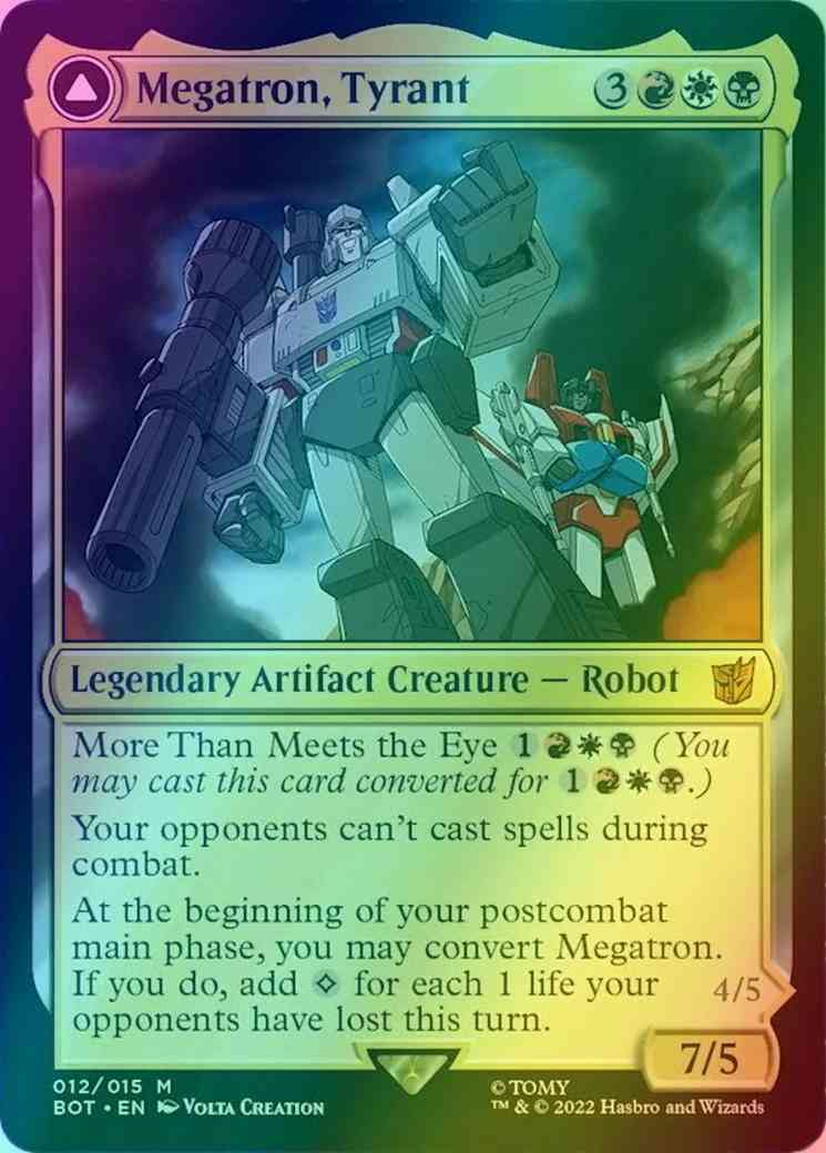 Megatron, Tyrant // Megatron, Destructive Force [12] [Universes Beyond:  Transformers] [Foil] – Face to Face Games
