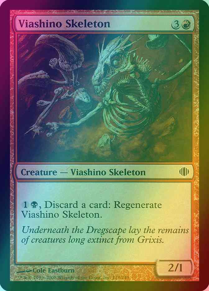 Viashino Skeleton [118] [Shards Of Alara] [Foil] – Face to Face Games