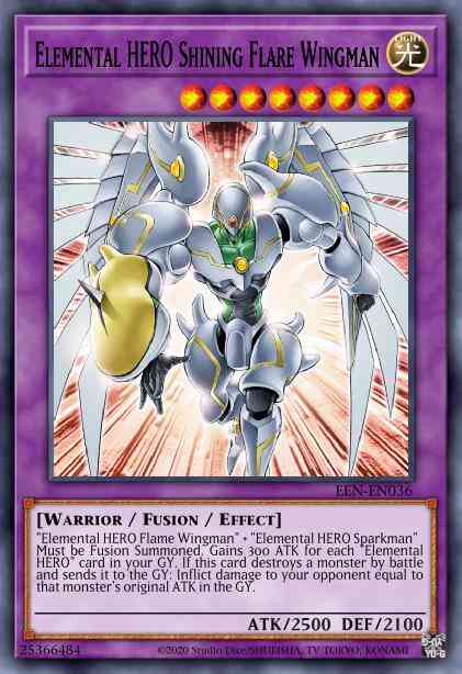 Elemental HERO Shining Flare Wingman - EEN-EN036 - Ultra Rare - 1st Edition