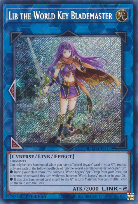 Lib the World Key Blademaster - BLMM-EN159 - Secret Rare - 1st Edition