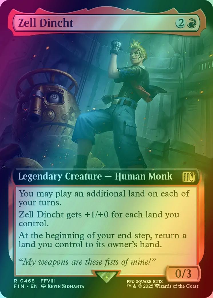 zell dincht mtg final fantasy card Surprise MTG Final Fantasy Spoiler Is A New Landfall Staple