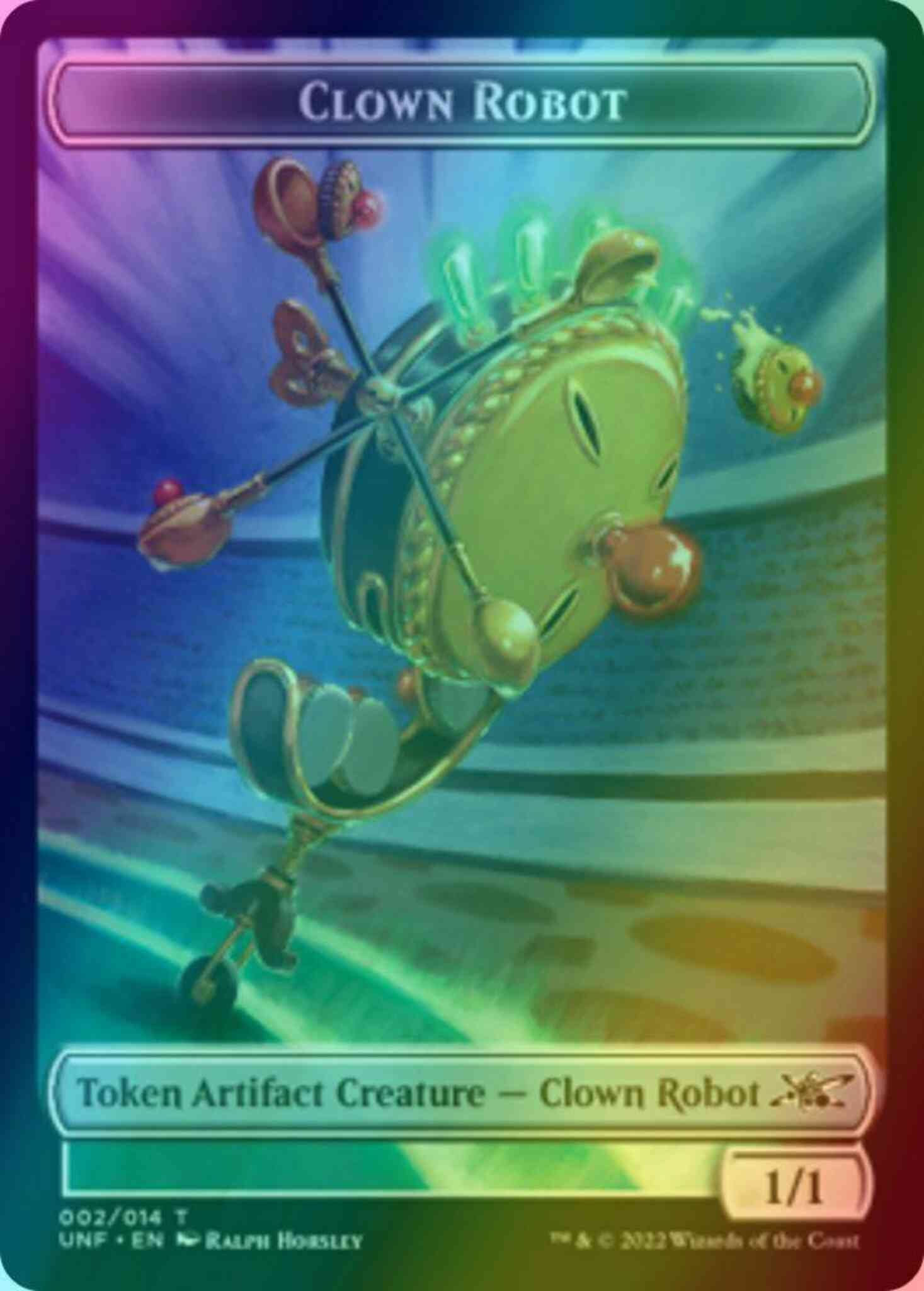 Clown Robot Token (02) // Treasure Token (12) [Unfinity: Tokens] [Foil] –  Face to Face Games