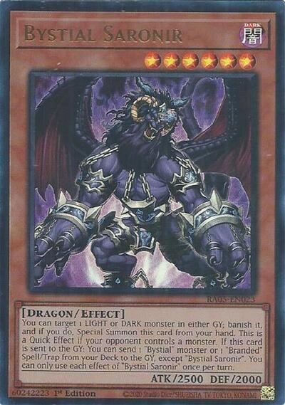 Bystial Saronir - RA05-EN023 - Ultra Rare - 1st Edition