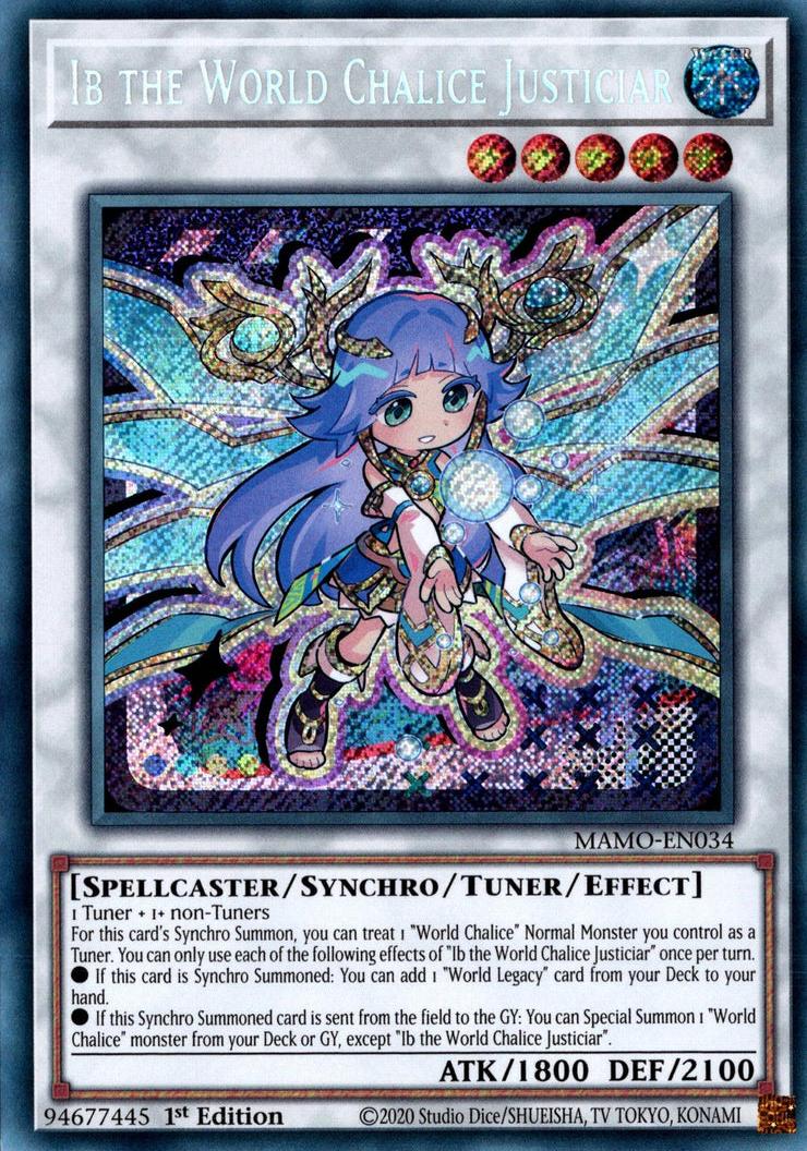 Ib the World Chalice Justiciar - MAMO-EN034 - Secret Rare - 1st Edition