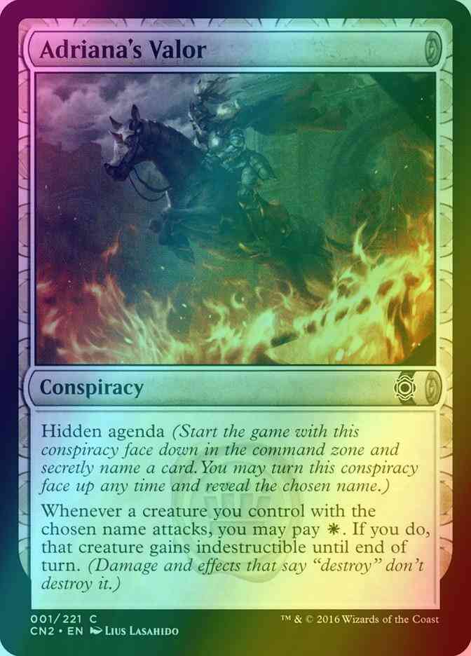 Adriana's Valor [1] [Conspiracy Take The Crown] [Foil] – Face to Face Games