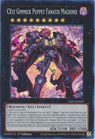 CXyz Gimmick Puppet Fanatix Machinix - INFO-EN043 - Super Rare - 1st Edition