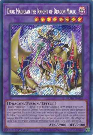 Dark Magician the Knight of Dragon Magic - BLMR-EN001 - Secret Rare - 1st Edition