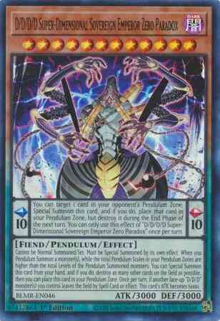 D/D/D/D Super-Dimensional Sovereign Emperor Zero Paradox - BLMR-EN046 - Ultra Rare - 1st Edition