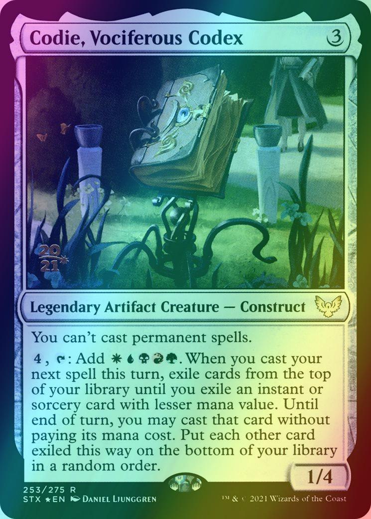 Codie, Vociferous Codex [Prerelease] [253s] [Strixhaven: School of Mages  Promos] [Foil] – Face to Face Games