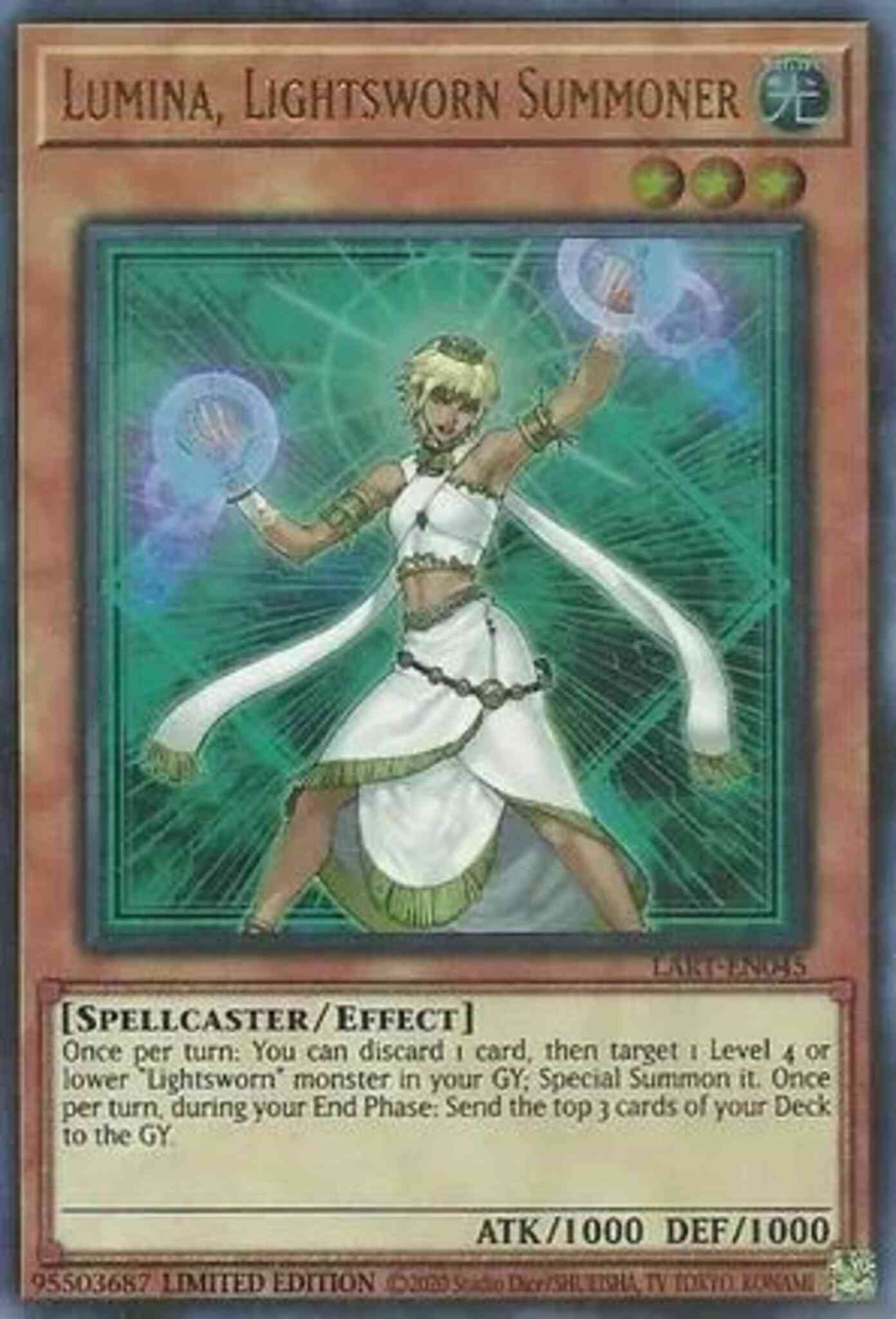 Lumina, Lightsworn Summoner - LART-EN045 - Ultra Rare - Limited