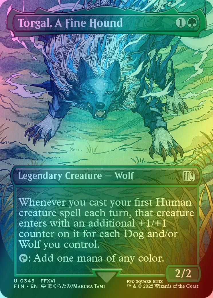torgal mtg card Torgal, A Fine Hound [345] [Borderless] [FINAL FANTASY] [Foil] – Face to  Face Games