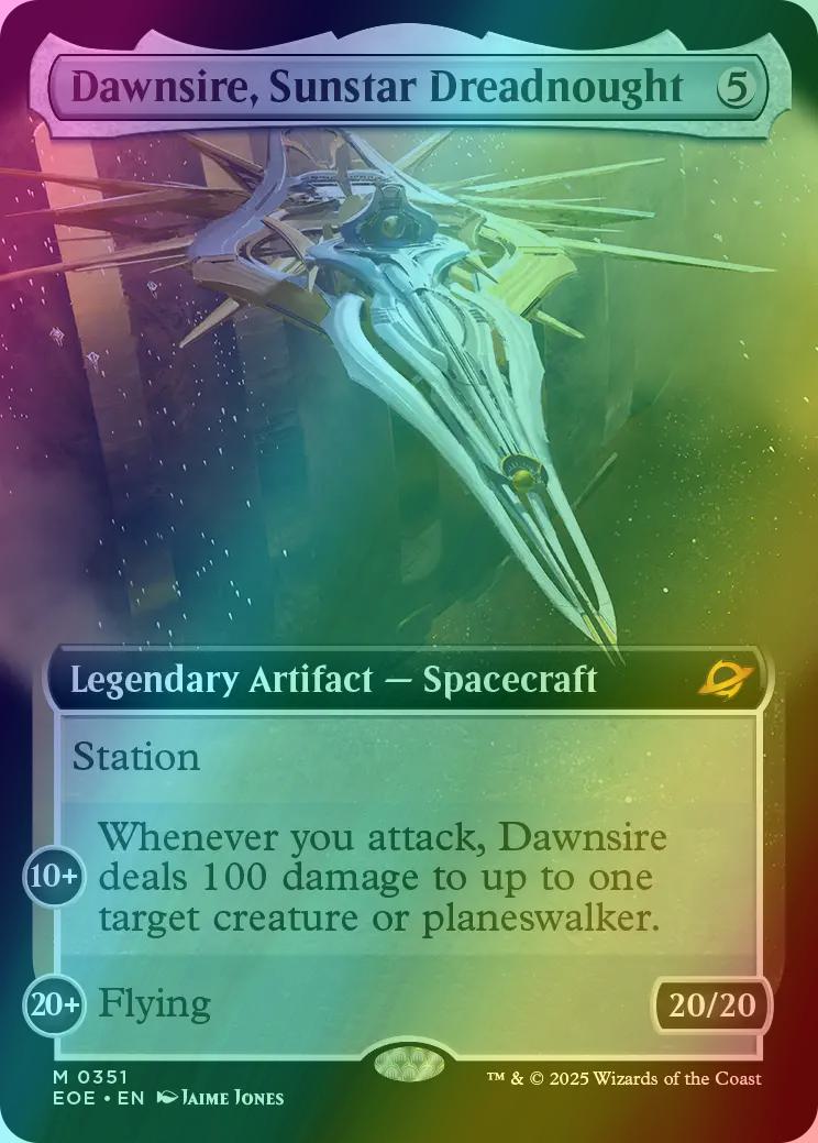 Dawnsire, Sunstar Dreadnought [351] [Extended Art] [Edge of Eternities]  [Foil] – Face to Face Games