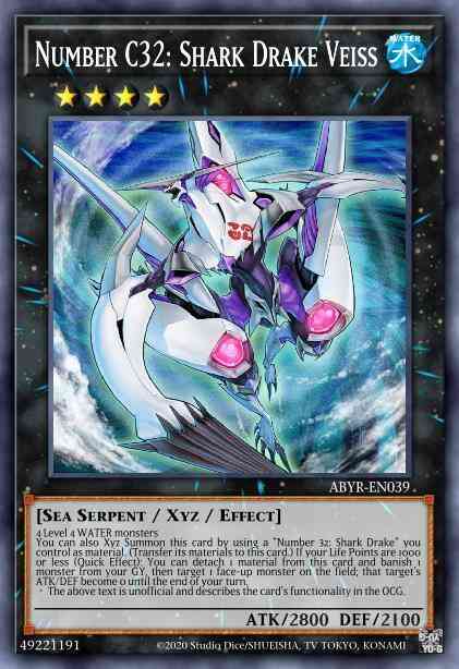 Number C32: Shark Drake Veiss - ABYR-EN039 - Ultra Rare - 1st Edition