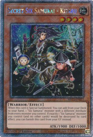 Secret Six Samurai - Kizaru - RA03-EN017 - Platinum Secret Rare - 1st Edition