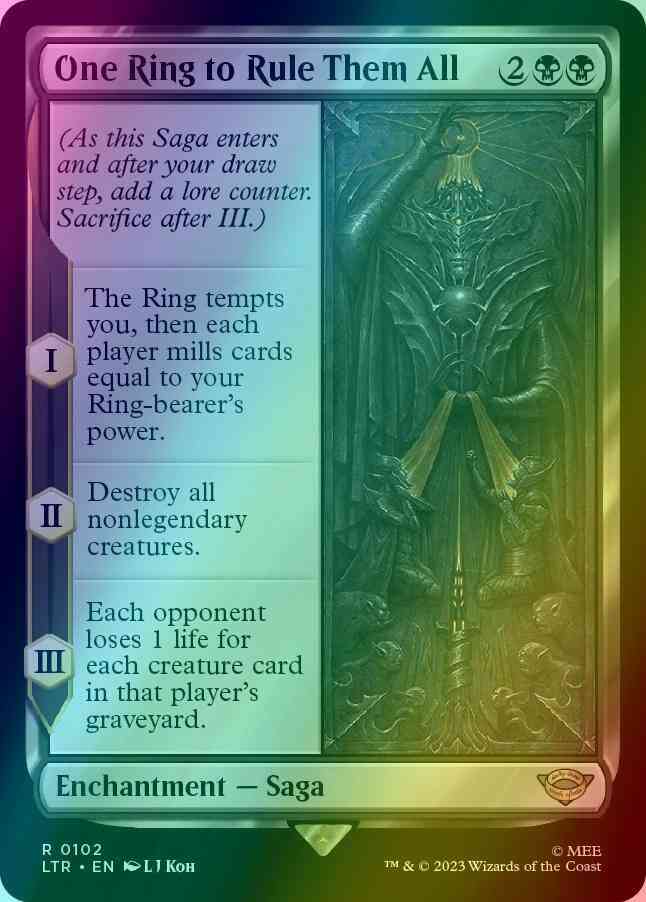 one ring to rule them all mtg card One Ring to Rule Them All [102] [The Lord of the Rings: Tales of  Middle-earth] [Foil] – Face to Face Games