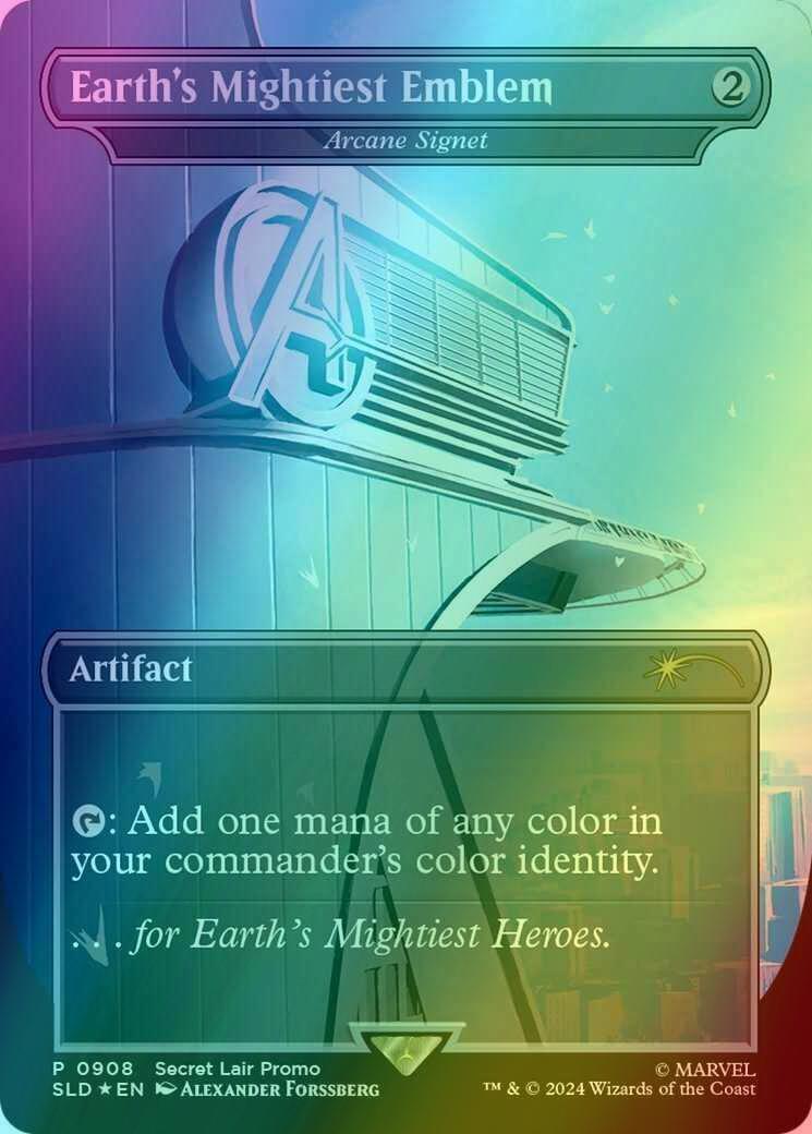 mtg thick cards Earth's Mightiest Emblem