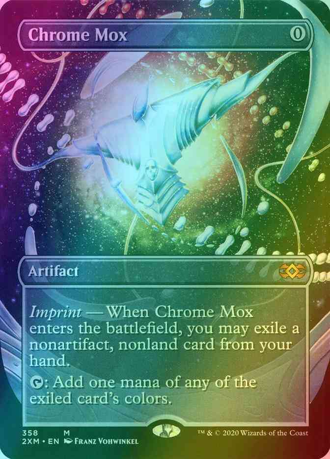 Chrome Mox [358] [Borderless] [Double Masters] [Foil] – Face to