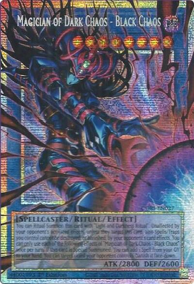 Magician of Dark Chaos - Black Chaos - Extended Art - CORI-EN027 - Ultra Rare - 1st Edition