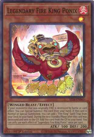 Legendary Fire King Ponix - SR14-EN045 - Super Rare - 1st Edition