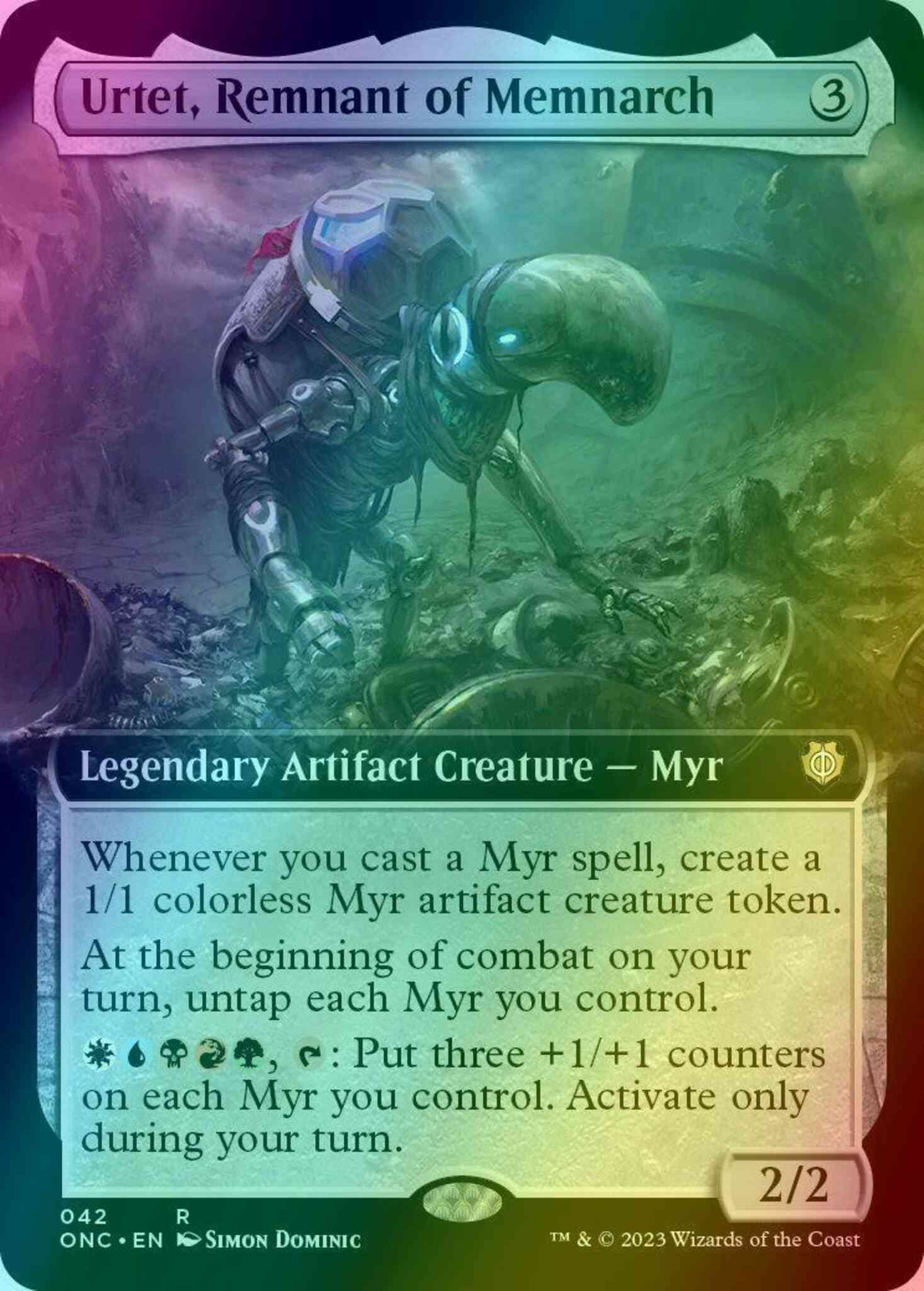 Urtet, Remnant of Memnarch [42] [Extended Art] [Phyrexia: All Will Be One:  Commander] [Foil]  Face to Face Games