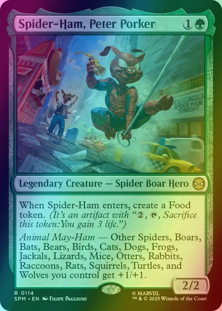spider ham mtg card Spider-Ham, Peter Porker [114] [Marvel's Spider-Man] [Foil] – Face to Face  Games