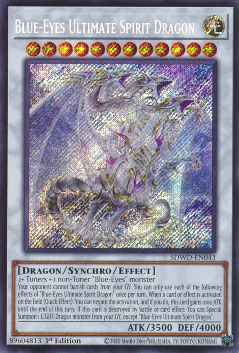 Blue-Eyes Ultimate Spirit Dragon - SDWD-EN043 - Secret Rare - 1st Edition