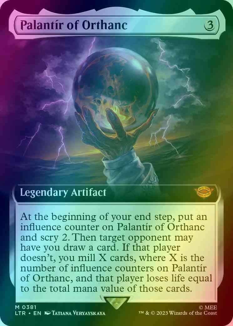 palantir mtg card Palantír of Orthanc [381] [Extended Art] [The Lord of the Rings: Tales of  Middle-earth] [Foil] – Face to Face Games