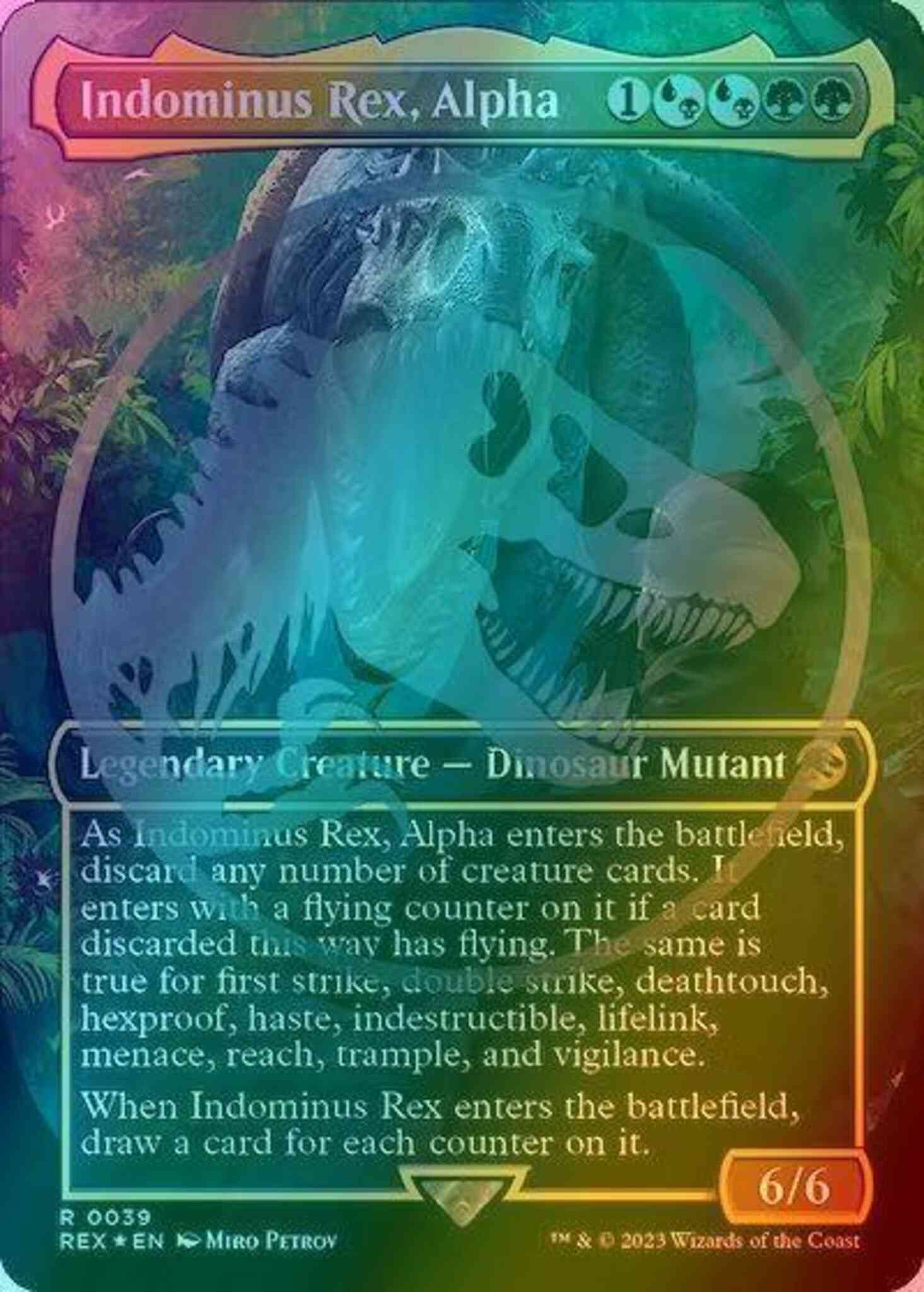 indominus rex mtg card Commander Deck EDH Deck Rex, Alpha 100 Magic Cards Moonveil Games Jurassic World Collection (REX) #14 Illustrated by Miro Petrov Magic Indominus Rex! (Rawr) #packaday #mtg
