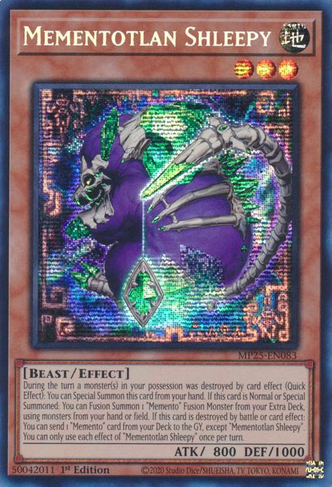 Mementotlan Shleepy - MP25-EN083 - Prismatic Secret Rare - 1st Edition
