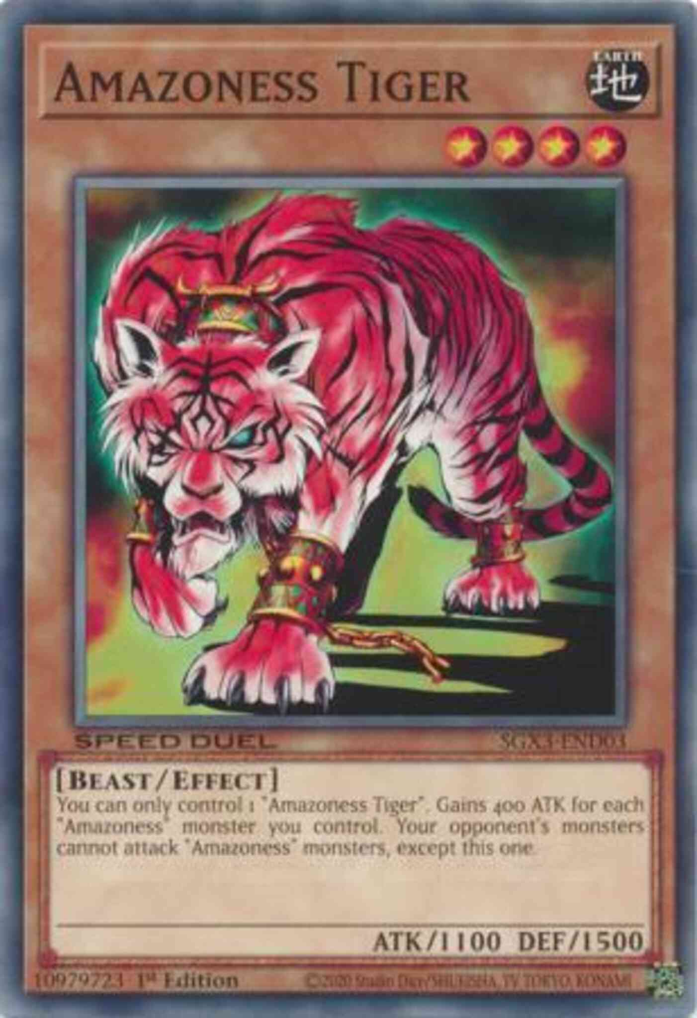 Amazoness Tiger - SGX3-END03 - Common - 1st Edition
