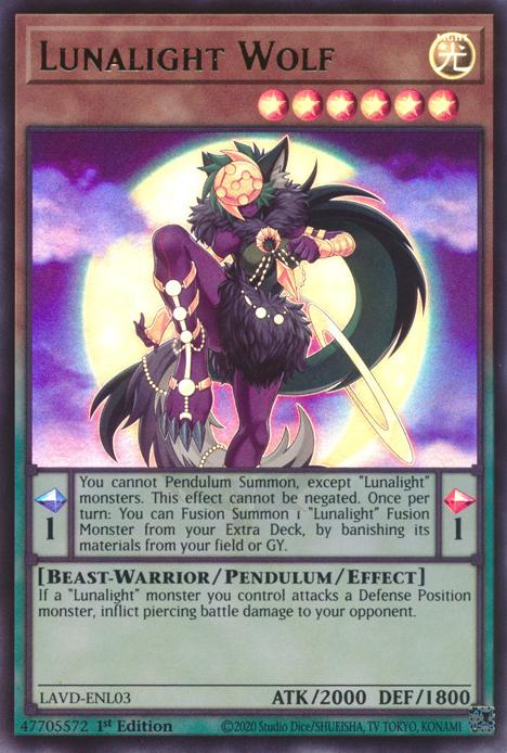 Lunalight Wolf - LAVD-ENL03 - Ultra Rare - 1st Edition