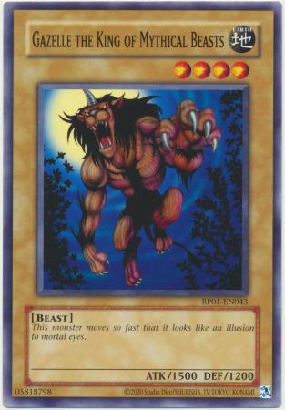 Gazelle the King of Mythical Beasts - 2020 Date Reprint - RP01-EN043 - Common - Unlimited