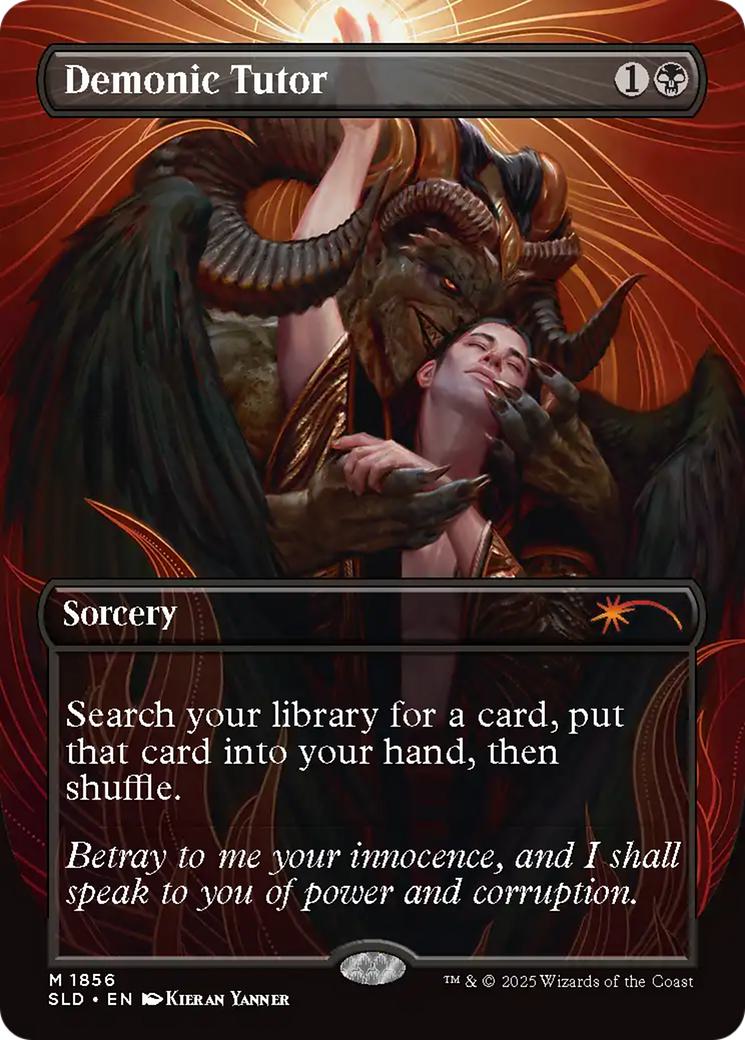 Demonic Tutor [1856] [Borderless] [Kieran Yanner] [Secret Lair