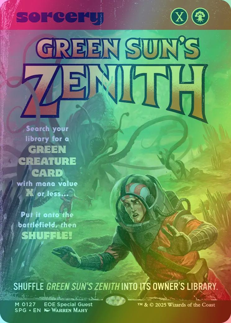 MTG Green Sun's Zenith Foil ftv　4枚セット Green Sun's Zenith [127] [Borderless] [Special Guests] [Foil